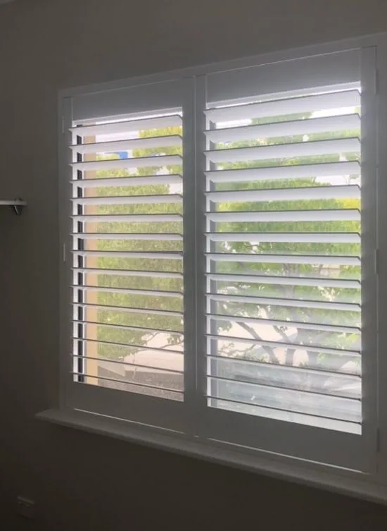 White PVC Bedroom Shutters